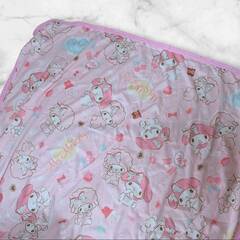 【一旦調整中】マイメロディ　夏向け薄手　ブランケットポーチ付き　未使用　サンリオの画像