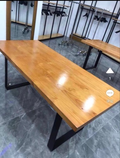 ダイニングテーブル 幅140×奥70×高75 厚5cm ニュージーランド松の木？(現金受け渡し)