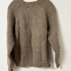 BEAMS リブ編み ニット セーター M ブラウンの画像