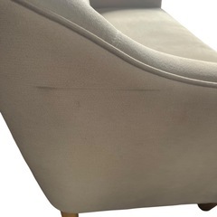 【ジ1102-06】ナチュラルな木製脚とやや丸みのあるデザイン ‼️2人掛けソファ ベージュ ファブリック ナチュラルデザインの画像