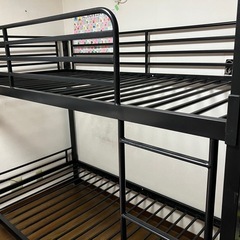 決まりました　パイプ　黒　2段ベッドの画像
