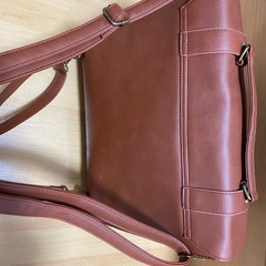 A4 ショルダーバッグ リュック 茶 ブラウン 学生カバンの画像
