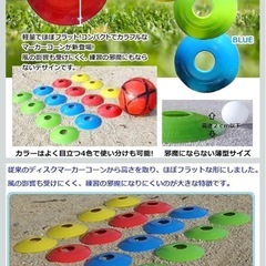 フラット コンパクトな ディスク マーカーコーン 収納袋付 8枚 各2枚の画像