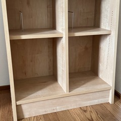 ベルメゾン 1cmピッチディスプレイ絵本本棚 幅60cm ライトナチュラルの画像