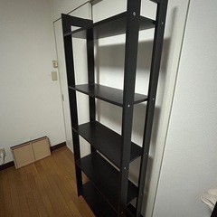 木製ラック　黒　5段　2つの画像