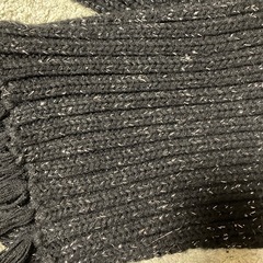 マフラー　ロング　黒　キラキラの画像