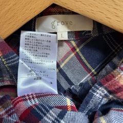 grove チェックシャツ 長袖シャツ フランネルシャツ カジュアルシャツ レッド①の画像