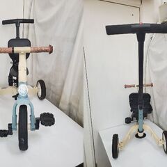 子供用 多機能三輪車/三輪車/キックバイク/足蹴り/折りたたみ/自転車/バランスバイク/水色◆買取帝国 朝霞店の画像
