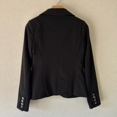 テーラードジャケット 黒 ストライプ裏地 カジュアル フォーマル①の画像