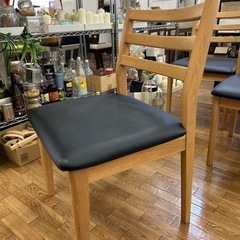 モデルルーム展示品オーク無垢ダイニングチェア4脚の画像