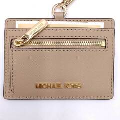 MICHAEL KORS マイケルコース ID カードケース パスケース ベージュの画像