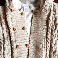 新生児用 アウターカバーオール☆裏起毛 フード付きの画像