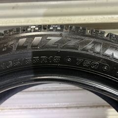 売り切り 165 55 R15 75Q  ブリジストン BLIZZAKVRX BS スタッドレス 冬タイヤ 2021年製造 BRIDGESTONE  の画像