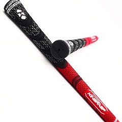 ゴルフグリップ ゴルフクラブグリップ ゴルフクラブ用パーツ ミニグリップカッター 両面テープ付き レットブラック 9本セット (レッド/標準サイズ,  標準サイズ)の画像