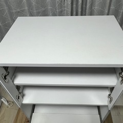 食器棚　レンジボード　フクダクラフト　ホワイトの画像