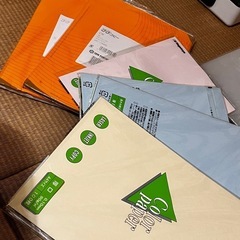 コピー用紙、ホッチキス、カッター下敷き等の事務用品一式の画像