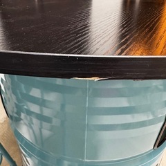 激レア 新品 ドラム缶リメイクテーブル椅子セット らいとぶるーライトブルーの画像