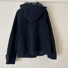 ネイビー フード付き ダッフルコートの画像