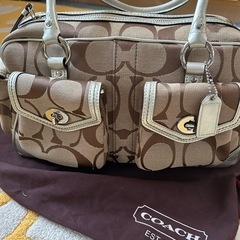 COACH バッグ F19861 ベージュ キャンバスの画像