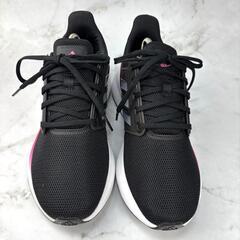 【超美品】adidas アディダス メッシュ スニーカー 23 ブラックの画像