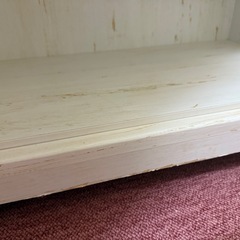 ホワイト シェルフ 棚 ビンテージ風 収納家具の画像