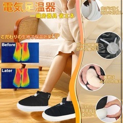 電気スリッパ 3段階温度調節 電気足温器 バッテリー付き 充電式の画像