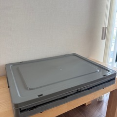 【現金決済】3個セット　折りたたみ式 コンテナ ボックス グレー Lサイズの画像