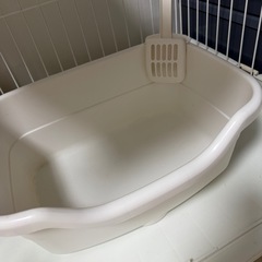 【引き渡し限定】アイリスオーヤマ ミニキャットケージ 2段 PMCC-115 ホワイト（ミニトイレ付き）の画像