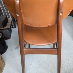 ダイニングチェア　椅子　レトロ　2脚　茶色の画像