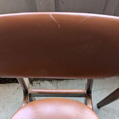 ダイニングチェア　椅子　レトロ　2脚　茶色の画像