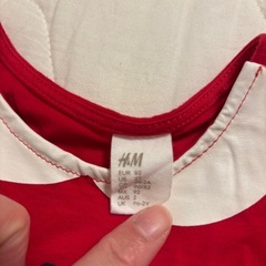 着用二回　H&M サンタ風赤ワンピース EUR 92の画像