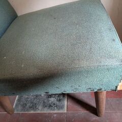 無料　1人掛け椅子　エメラルドグリーン　レトロの画像