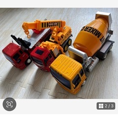 建設車両セット ミキサー車 クレーン車 消防車の画像