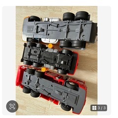 建設車両セット ミキサー車 クレーン車 消防車の画像