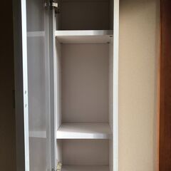 ベルメゾン  ダブル棚板サニタリーラック  ホワイトの画像