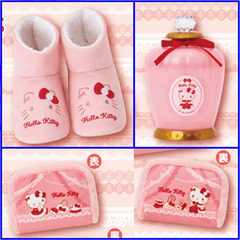 「ハローキティ当りくじ」 ルームシューズ＆ポーチ＆小物入れ ３点セットの画像