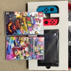 ニンテンドーSwitch 本体　ゲームカセット2個付きの画像