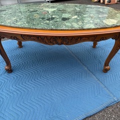 イタリア製 大理石 アンティーク 猫脚 センターテーブルの画像