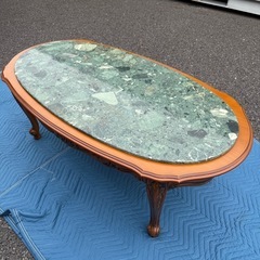 イタリア製 大理石 アンティーク 猫脚 センターテーブルの画像