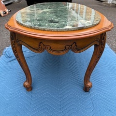 イタリア製 大理石 アンティーク 猫脚 センターテーブルの画像