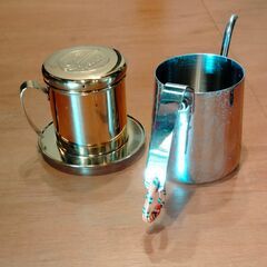 加古川　ソトのマ　ソロキャンプ用　ベトナム式コーヒードリッパー　１９０mlドリップポット　中古品　の画像