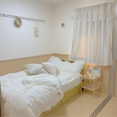 【セミダブルベッド】収納付き・マットレス付き・白の画像