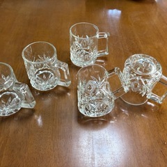 ビール.ハイボールジョッキ、皿、ボール　ガラス製食器5客セット5種類25点の画像