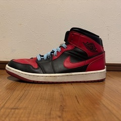 NIKE AIR JORDAN 1 MID "BRED" BLACK/GYM RED-WHITE 27cm　エアジョーダン1　ミッド　ブレッド の画像
