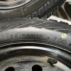 商談中売り切り 155 65 R13 73Q ブリジストン VRX２ 冬タイヤ ホイール4穴 7部山 ブリザック スタッドレス 2021年製造の画像