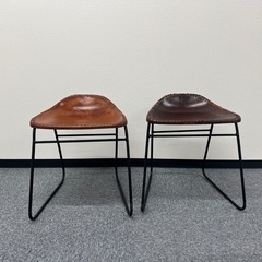 レザーチェア 2脚セット　中古　使用感ありの画像