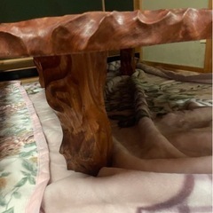 引取限定　奈良　南部　天然木 一枚板 ローテーブル 座卓 木製 テーブル　和風の画像