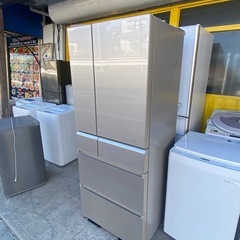 福岡市内-久留米-小郡配送無料　保証ありパナソニック Panasonic パーシャル搭載冷蔵庫 6ドア 470L シャンパンゴールド NR-F471PV-Nの画像