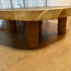 必要な方　モンキーポッド輪切りテーブル USED品の画像