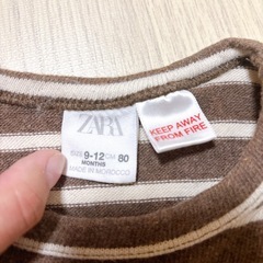 ZARA Baby ボーダーニット（薄手ニット）の画像